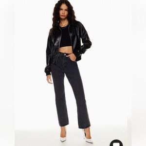 Agolde Black High-Rise Bootcut Jeans